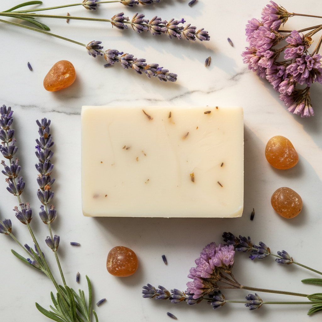 Frankincense & Lavender Soap - Clean Edges Styled Shot